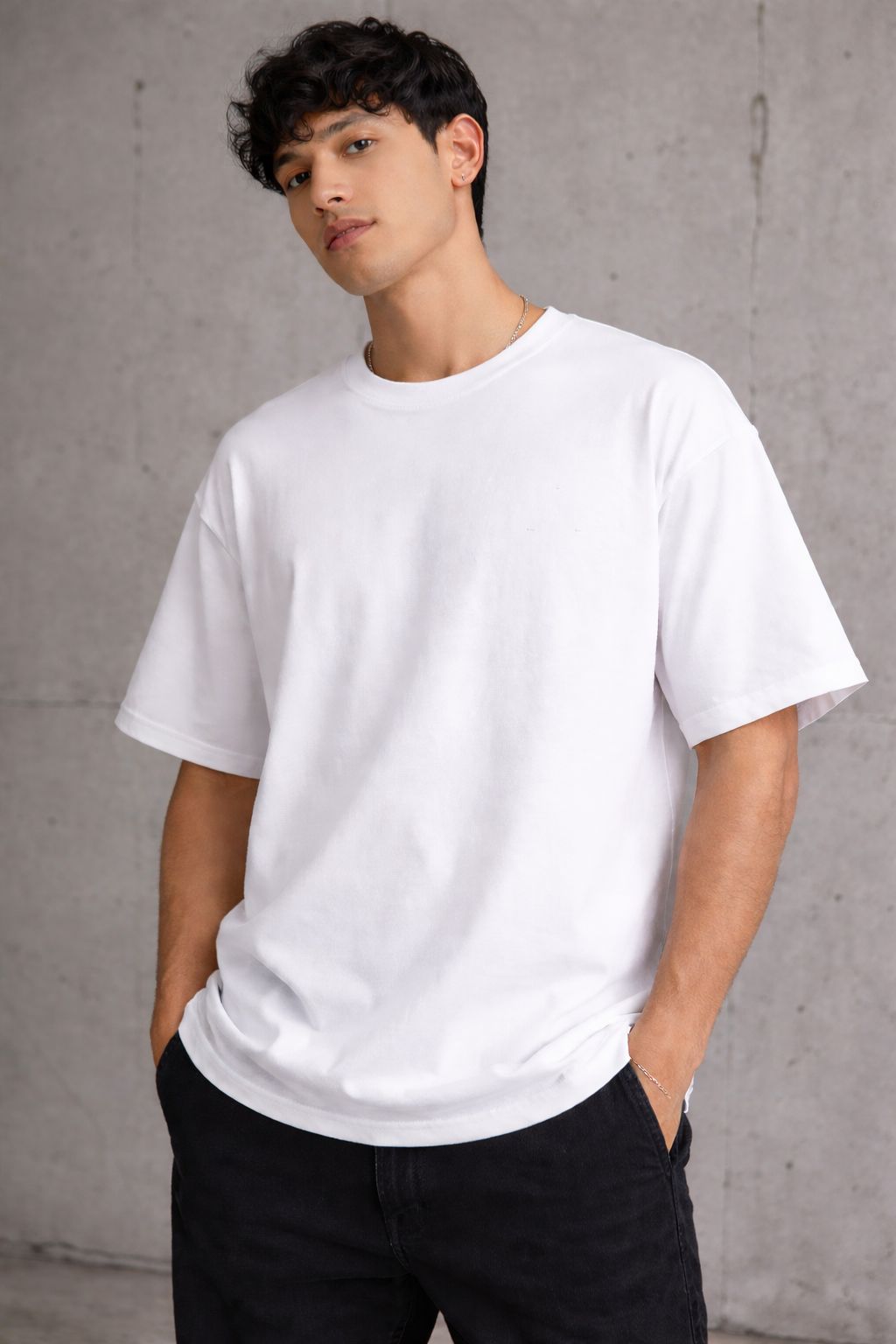 Men - oversized-tshirts - Solids