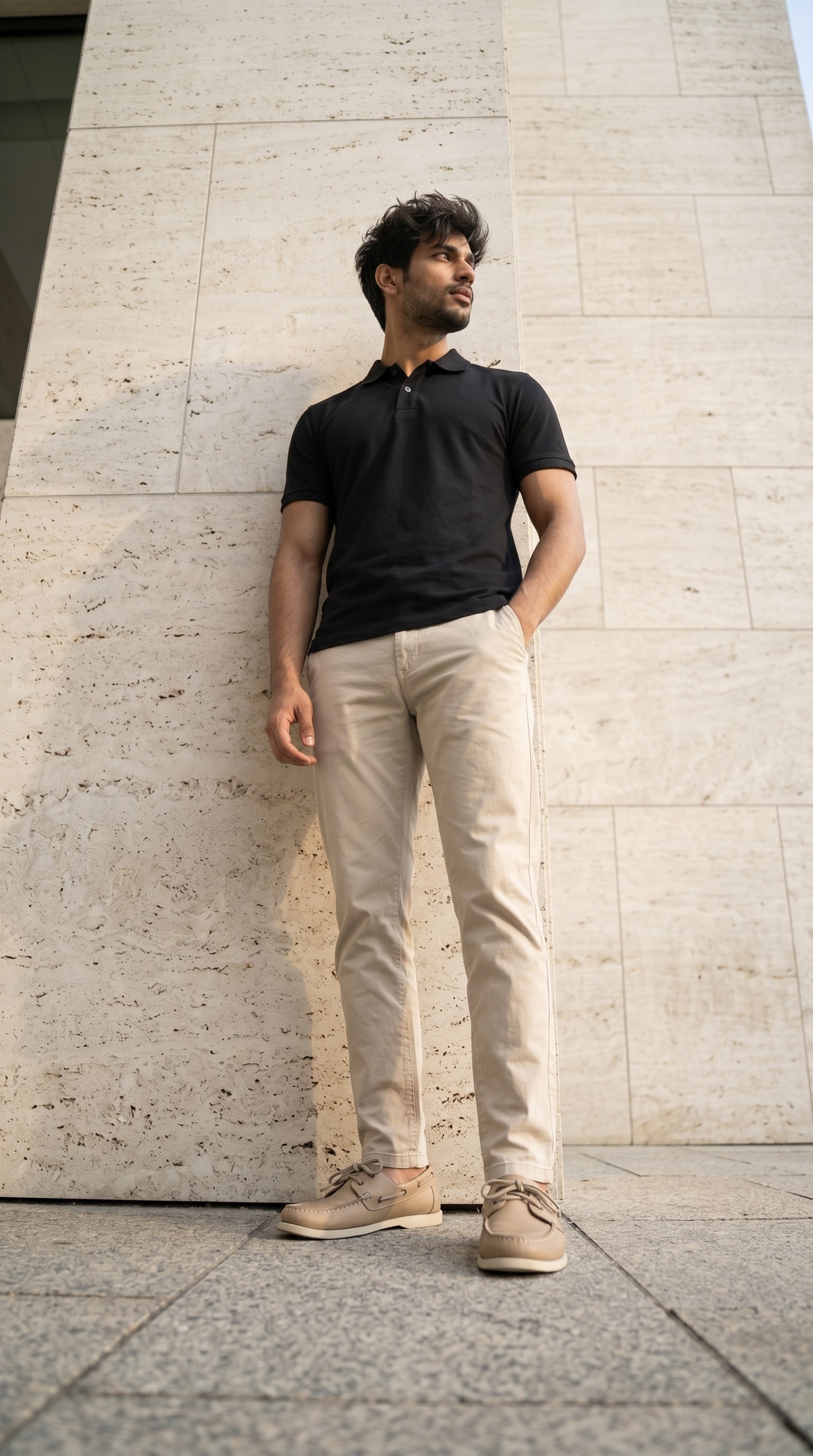 Classic Polo T-Shirt – Regular Fit | Black