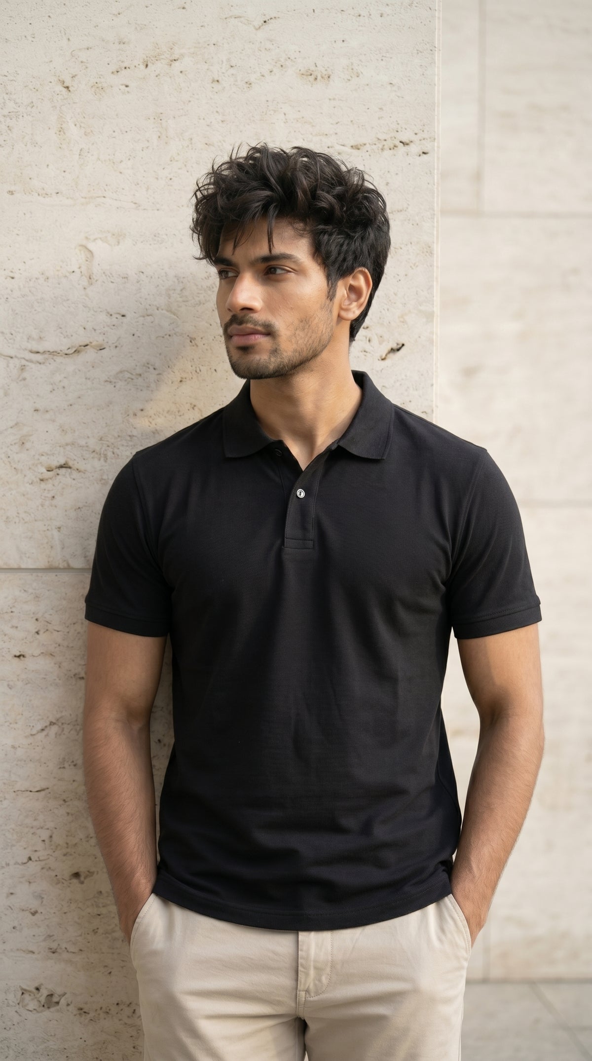 Classic Polo T-Shirt – Regular Fit | Black-3