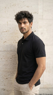 Classic Polo T-Shirt – Regular Fit | Black