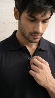 Classic Polo T-Shirt – Regular Fit | Black