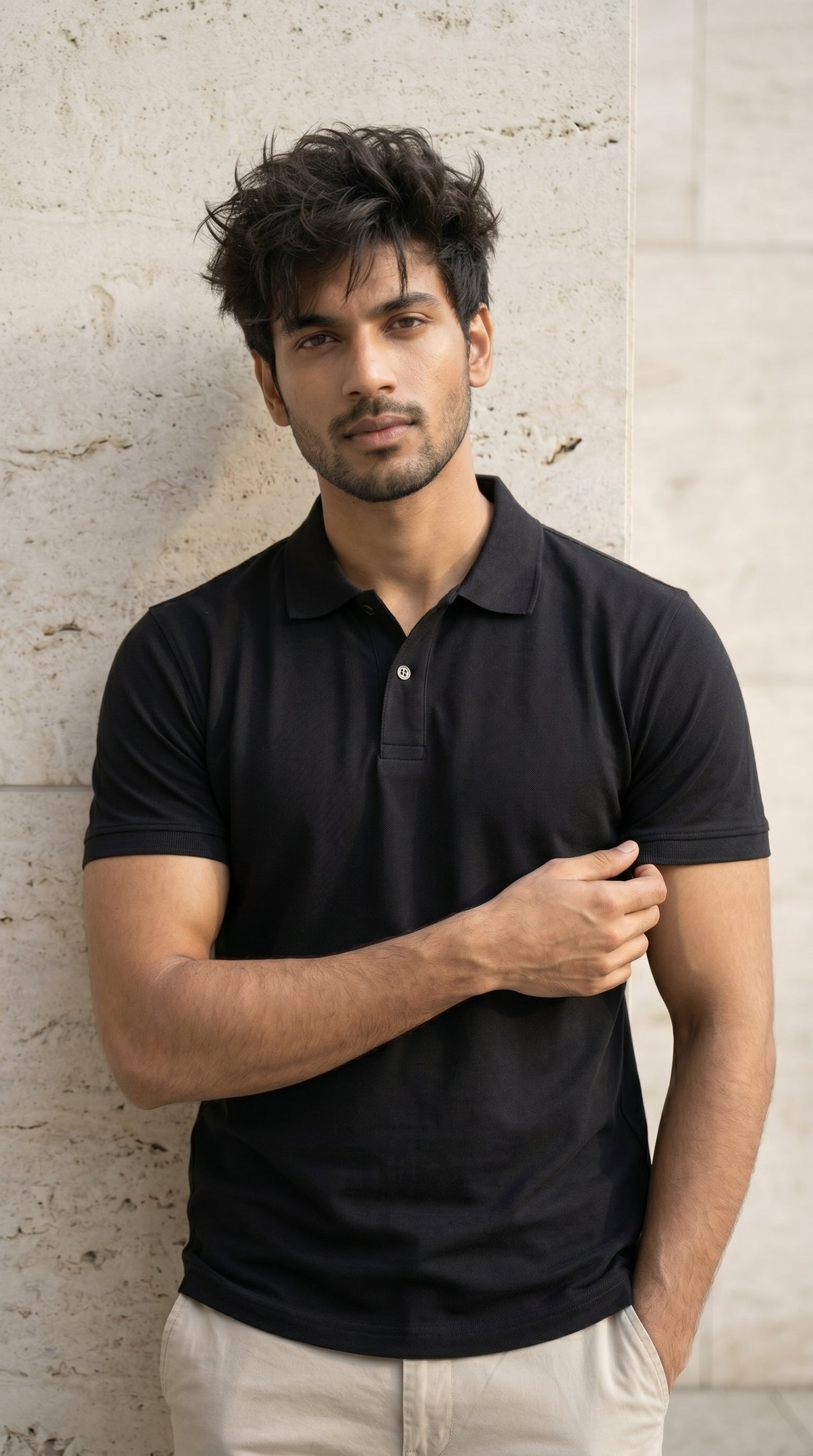 Classic Polo T-Shirt – Regular Fit | Black