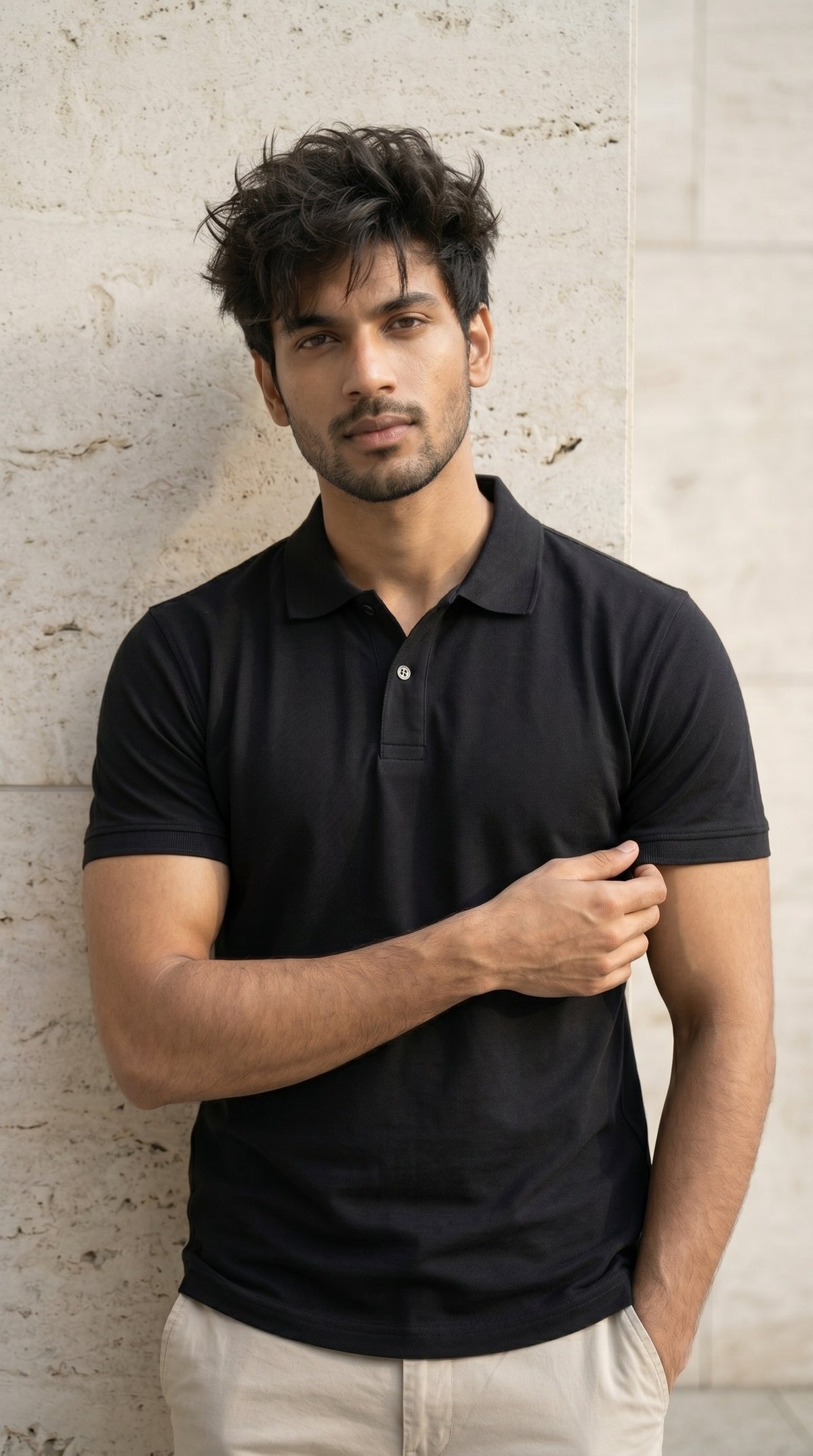 Classic Polo T-Shirt – Regular Fit | Black