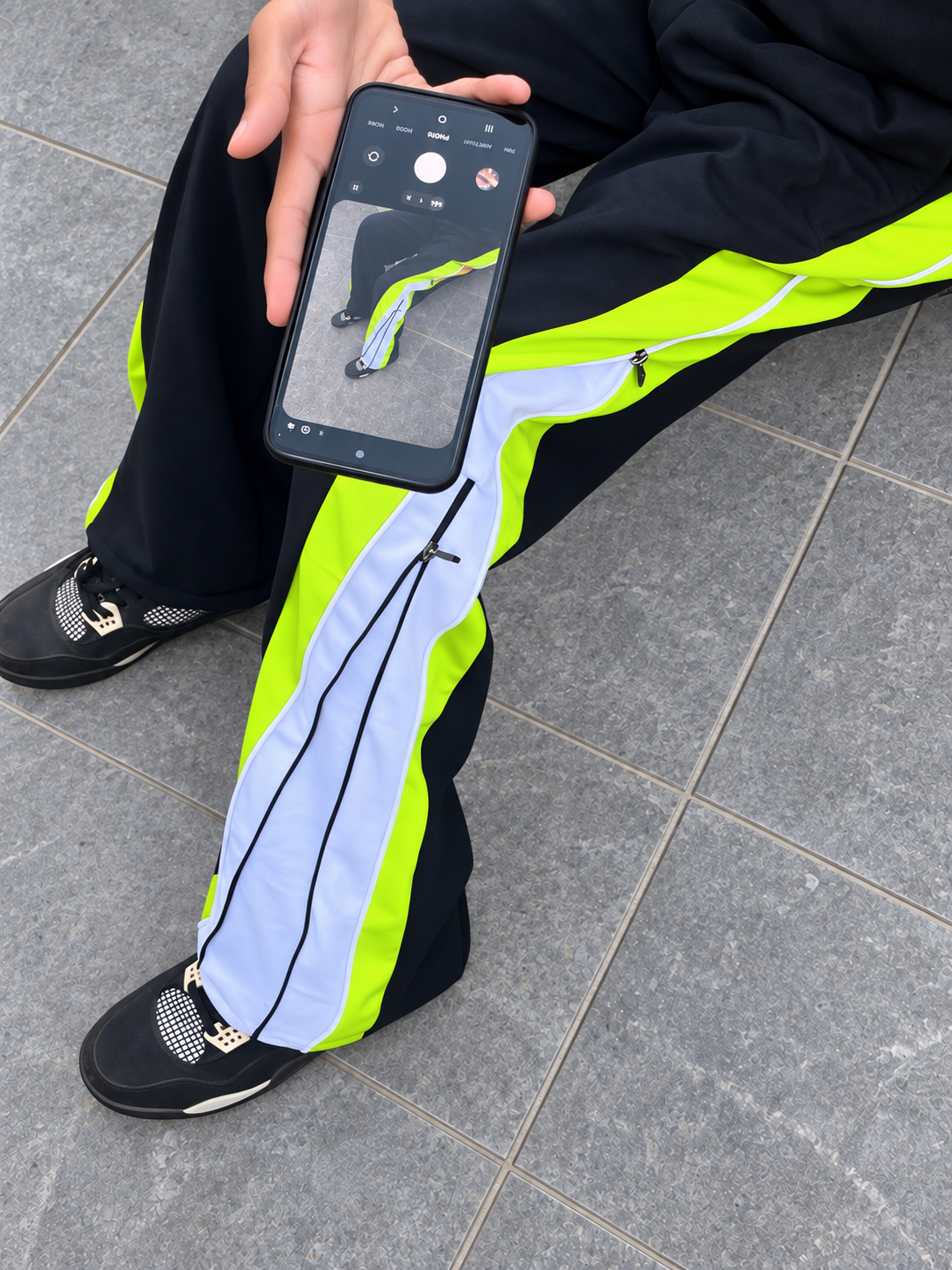 MOSAJC Voltage Double-Zip French Terry Trackpants ( Neon)