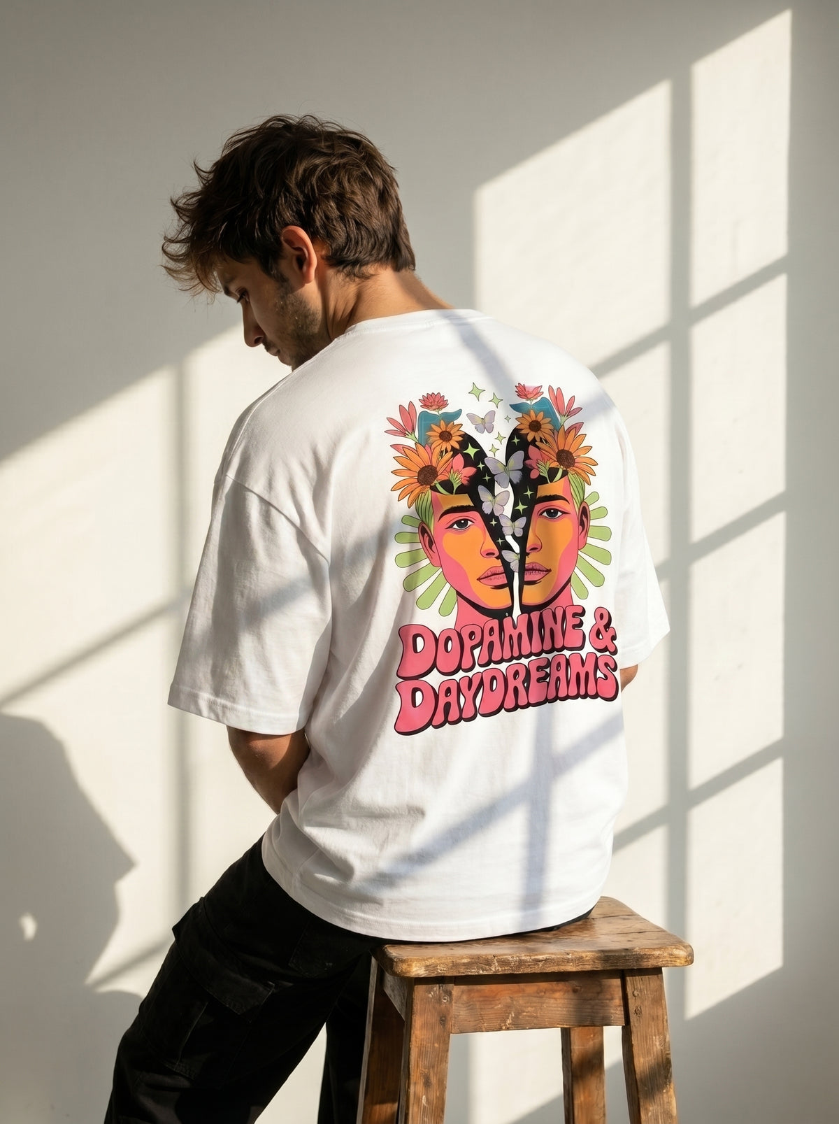 Dopamine Dreams Oversized Graphic T-Shirt-5