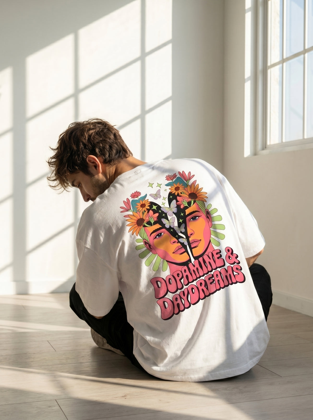 Dopamine Dreams Oversized Graphic T-Shirt-6