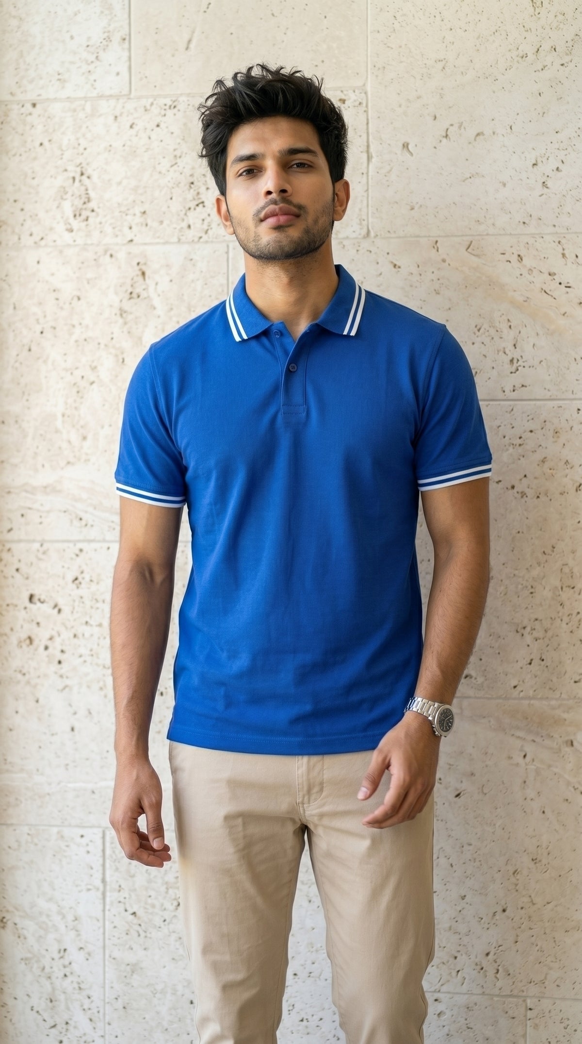 Classic Tipped Polo T-Shirt-2