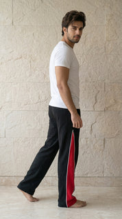 ZipSwitch Track Pants – Black with Red Panel