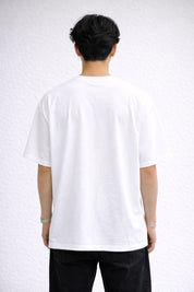 Unisex White Oversized Social Introvert Graphic T-Shirt