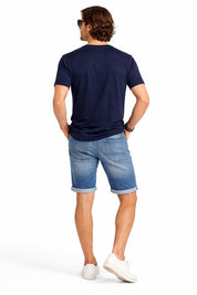 Men’s Navy Blue Summer Vibes Graphic Printed T-Shirt