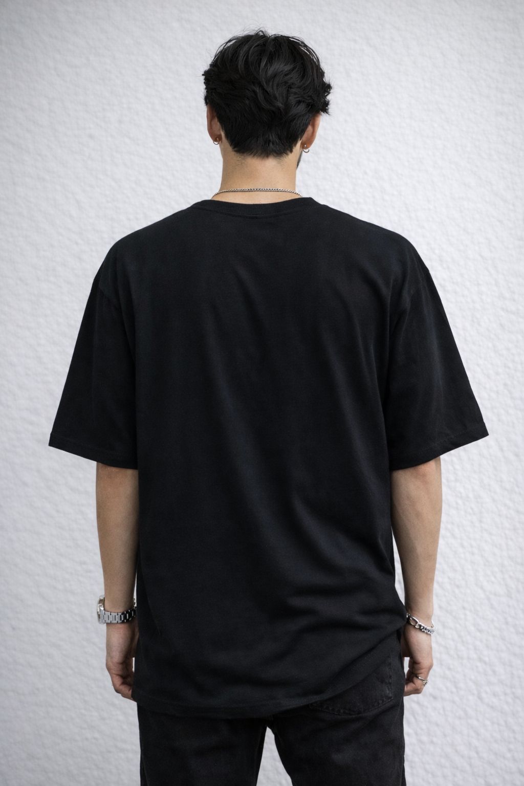 Essential Oversized Black Tee-3