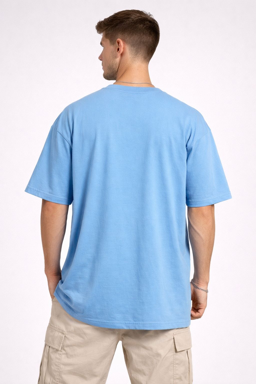 Skyline Oversized Sky Blue Tee-3