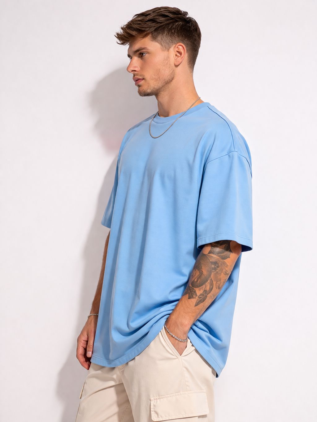 Skyline Oversized Sky Blue Tee