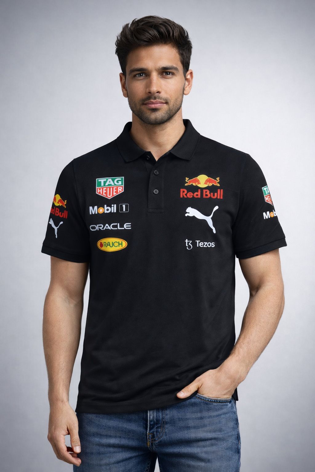 Black Motorsport Polo Tee - RedBull