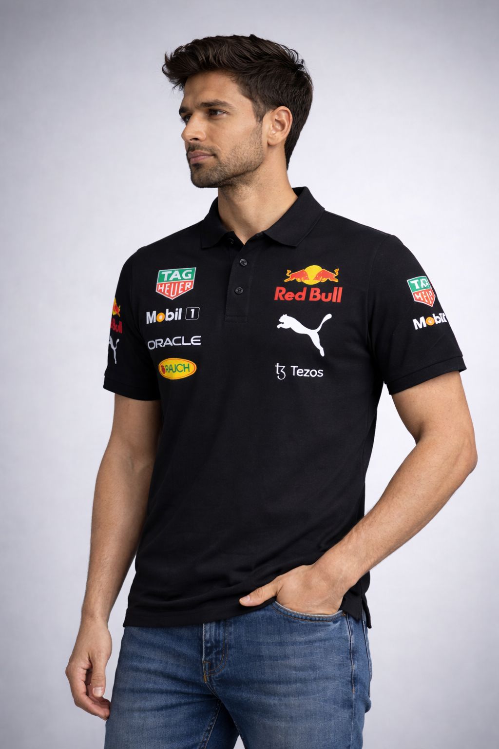 Black Motorsport Polo Tee - RedBull