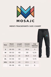 Black Graphic Print Relaxed Fit Track Pants - Auvra