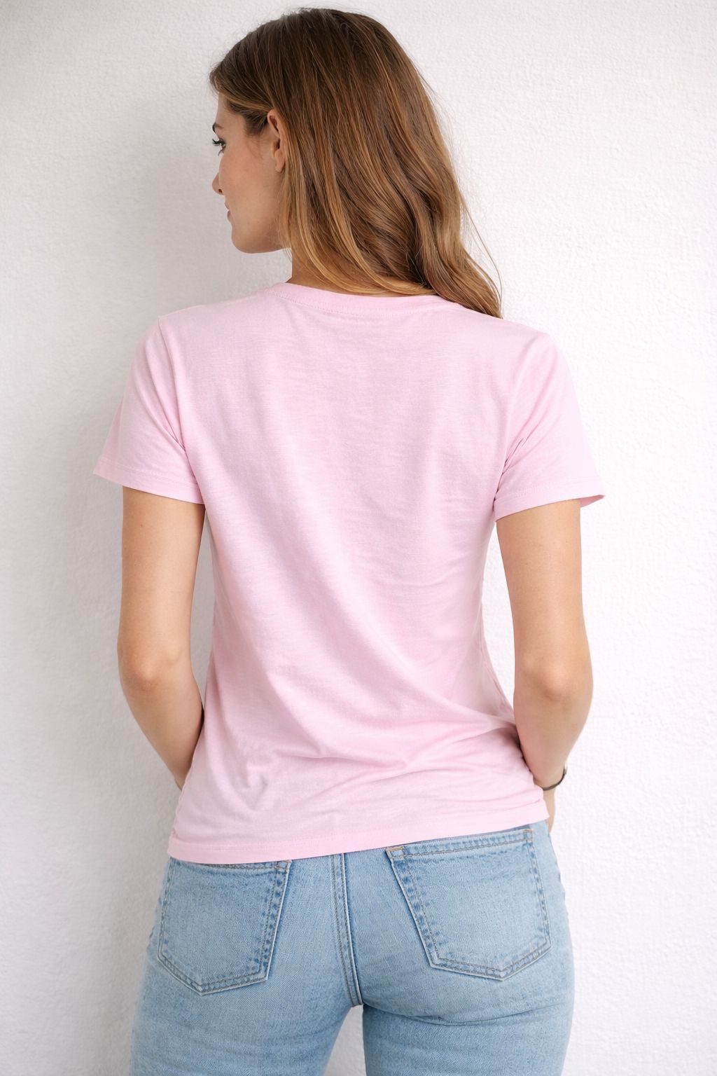 Baby Pink Regular Fit T-Shirt with “Panda Girl” Graphic-3