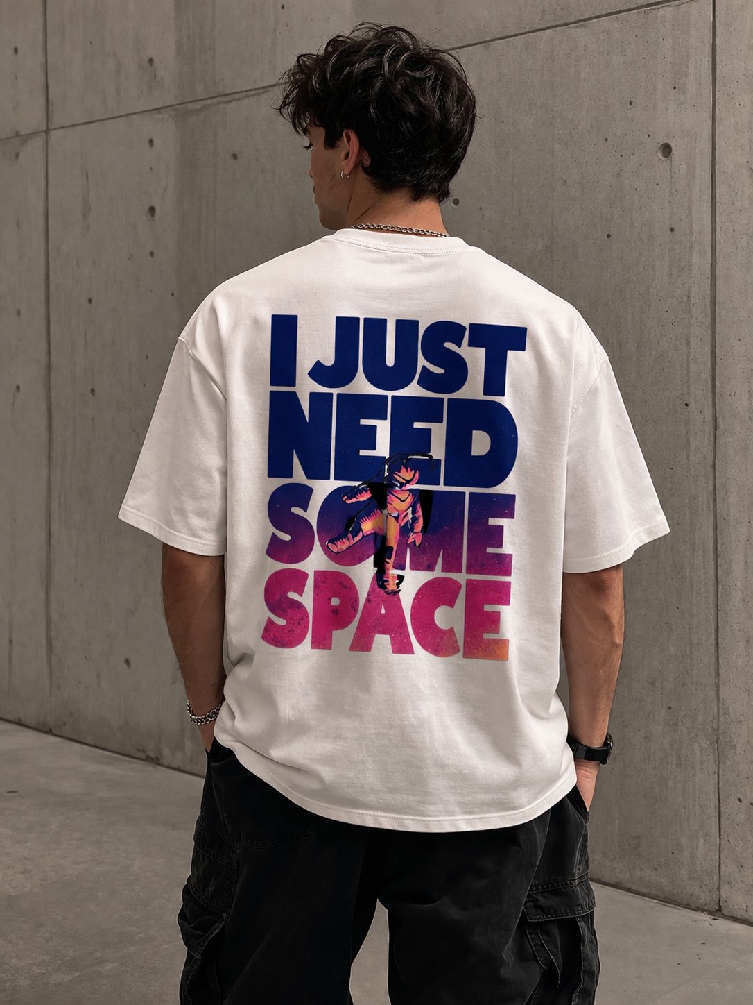 Need Some Space Oversized Graphic T-Shirt