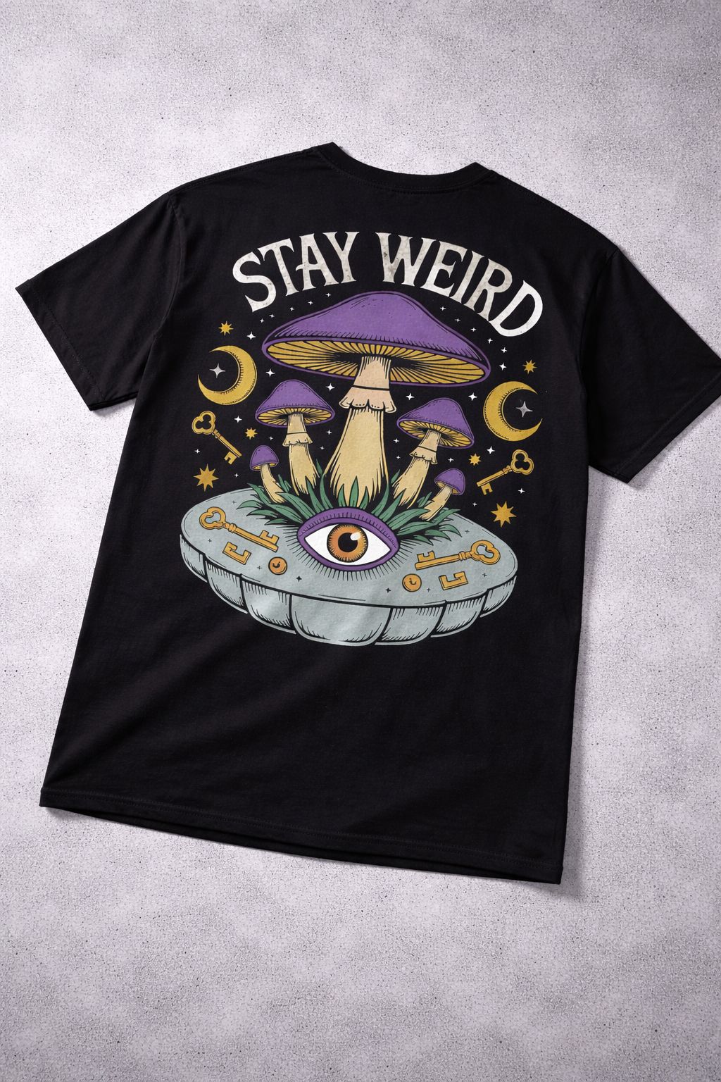 Stay Weird Oversized Graphic T-Shirt-10
