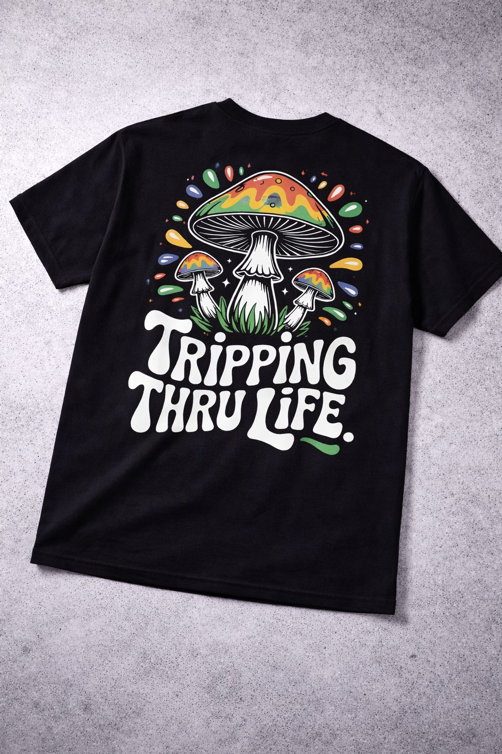Tripping Thru Life Oversized Graphic T-Shirt