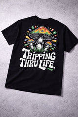 Tripping Thru Life Oversized Graphic T-Shirt