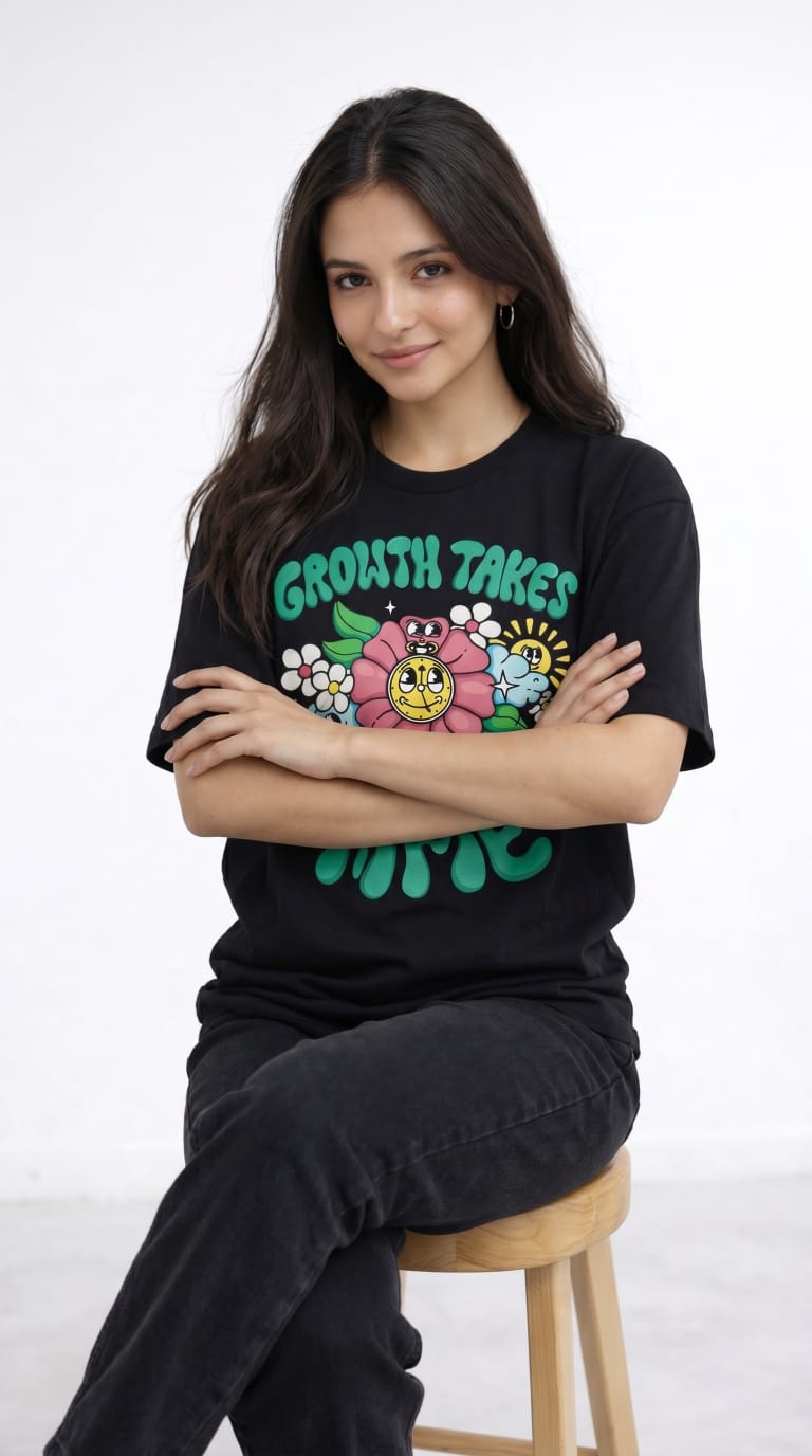 Growth Takes Time Graphic T-Shirt-7
