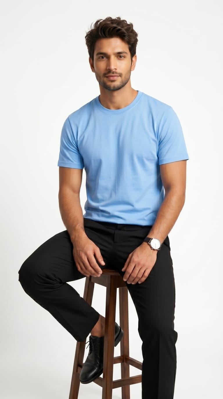 Skyline Relaxed Blue Tee