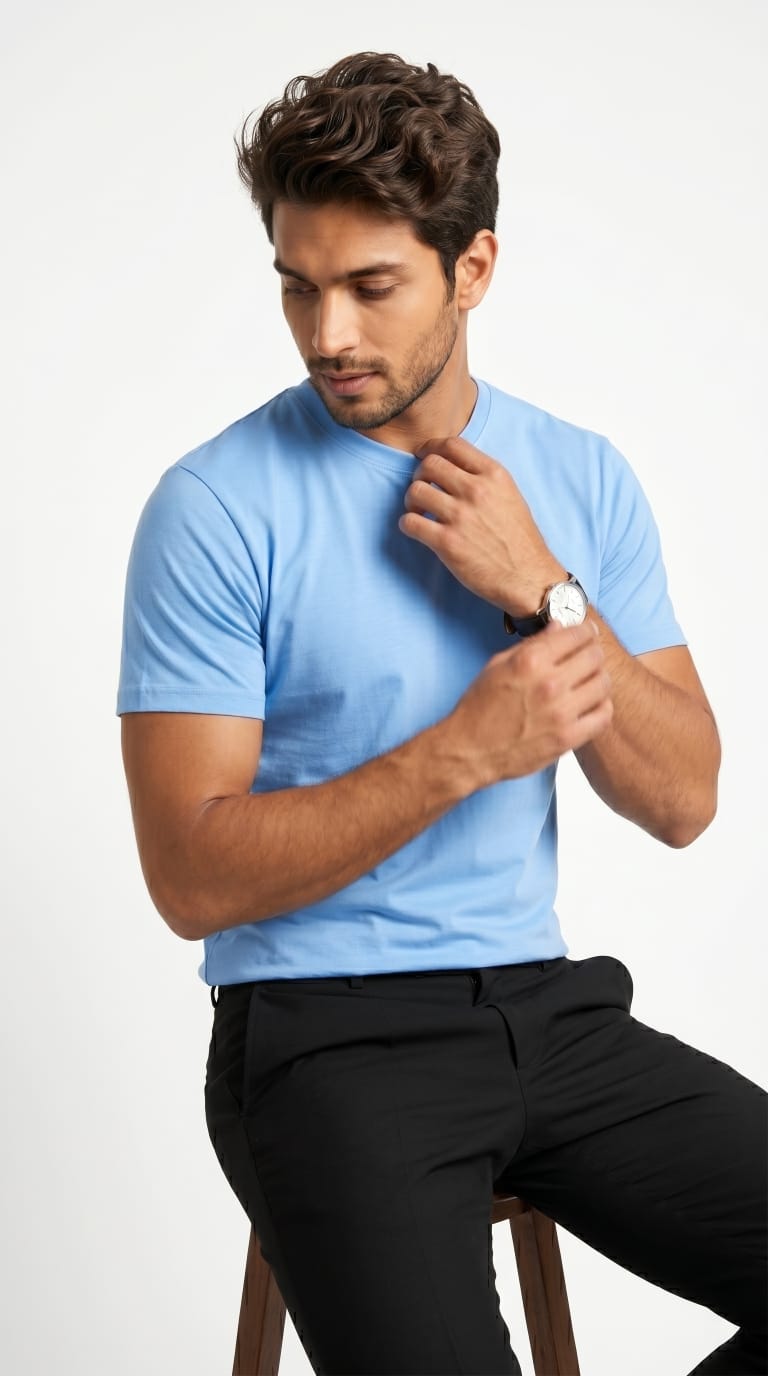 Skyline Relaxed Blue Tee