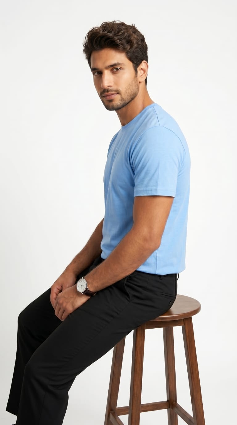 Skyline Relaxed Blue Tee