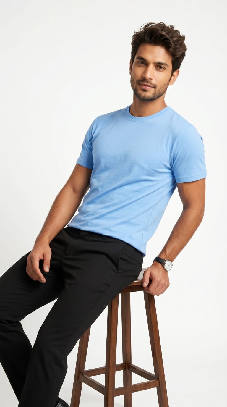 Skyline Relaxed Blue Tee