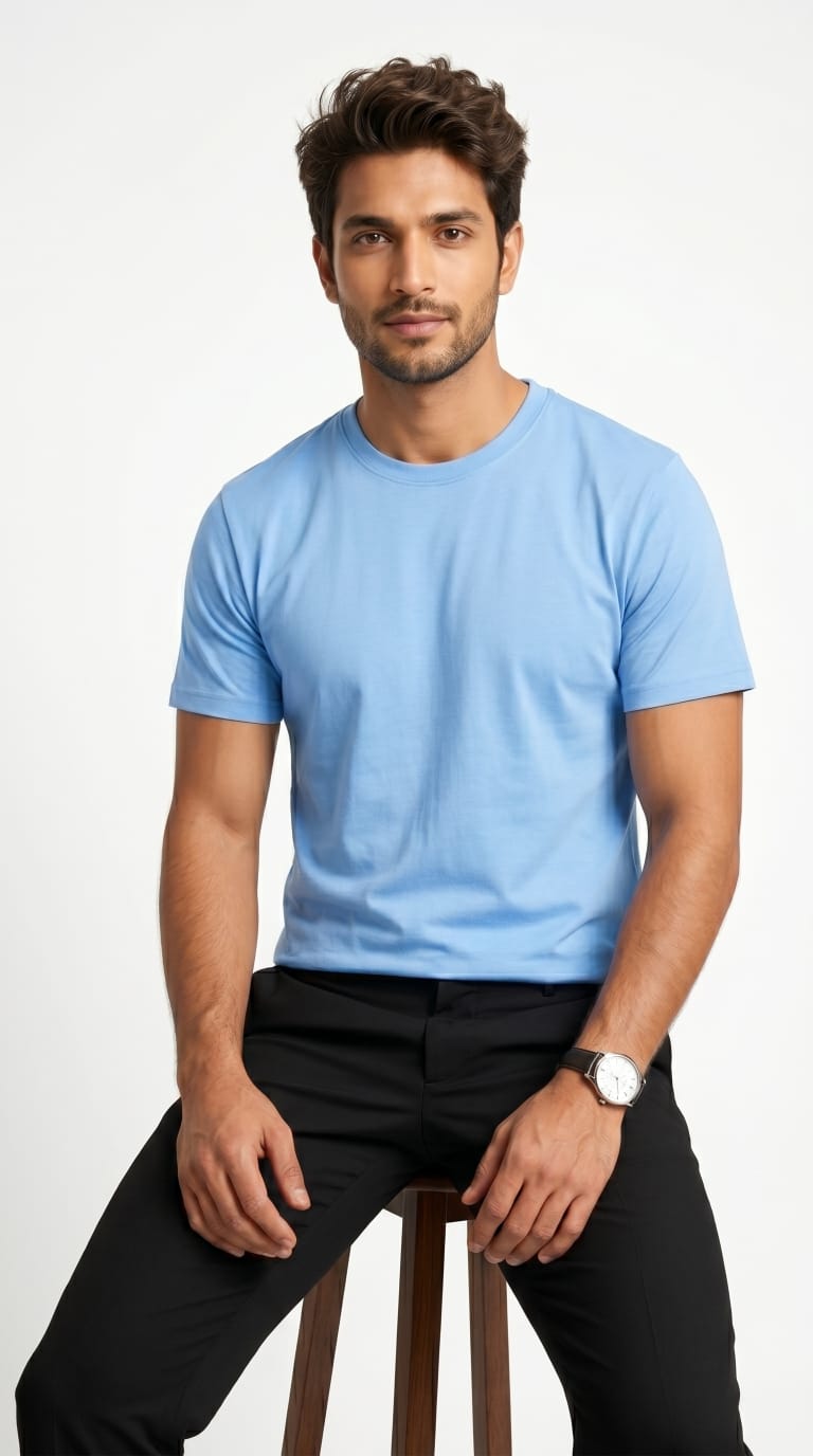 Skyline Relaxed Blue Tee