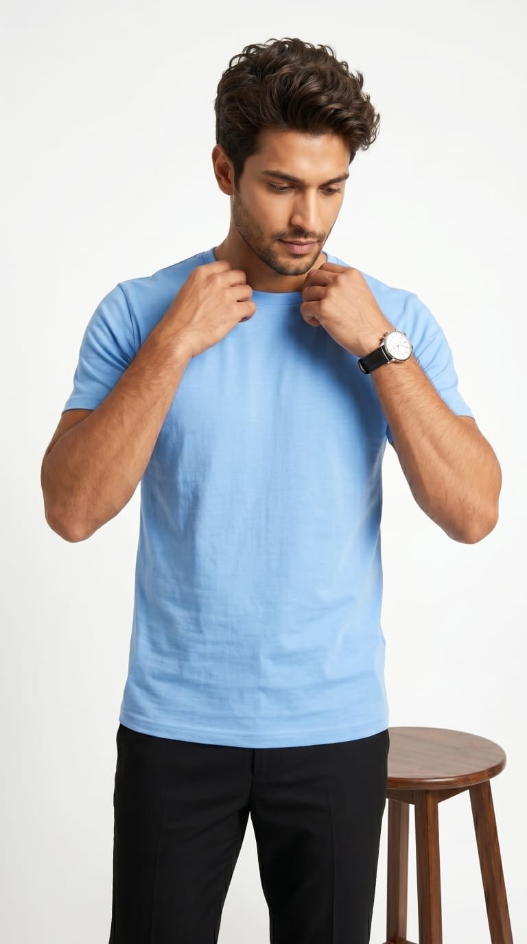 Skyline Relaxed Blue Tee