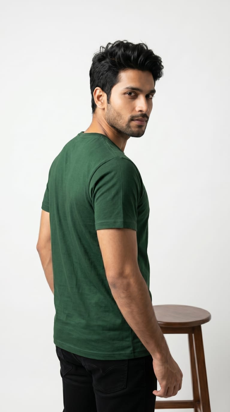 Forest Green Cotton T-Shirt