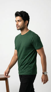 Forest Green Cotton T-Shirt