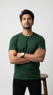 Forest Green Cotton T-Shirt