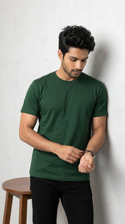 Forest Green Cotton T-Shirt
