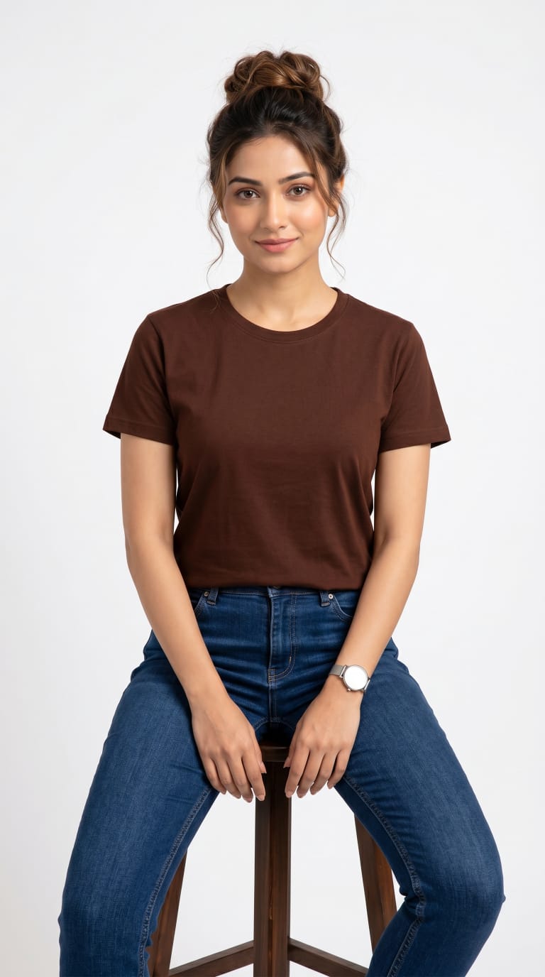 Essential Solid T-Shirt – Regular Fit | Brown