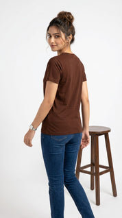 Essential Solid T-Shirt – Regular Fit | Brown