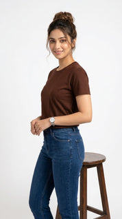 Essential Solid T-Shirt – Regular Fit | Brown