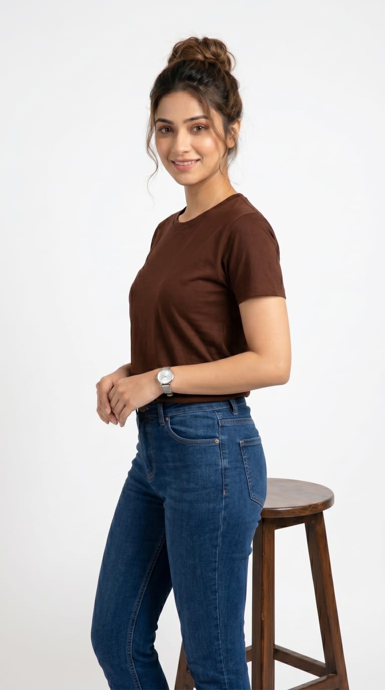 Essential Solid T-Shirt – Regular Fit | Brown-6