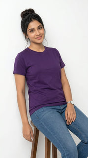 Essential Solid T-Shirt – Regular Fit | Purple