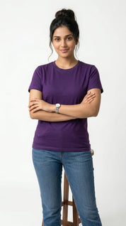 Essential Solid T-Shirt – Regular Fit | Purple