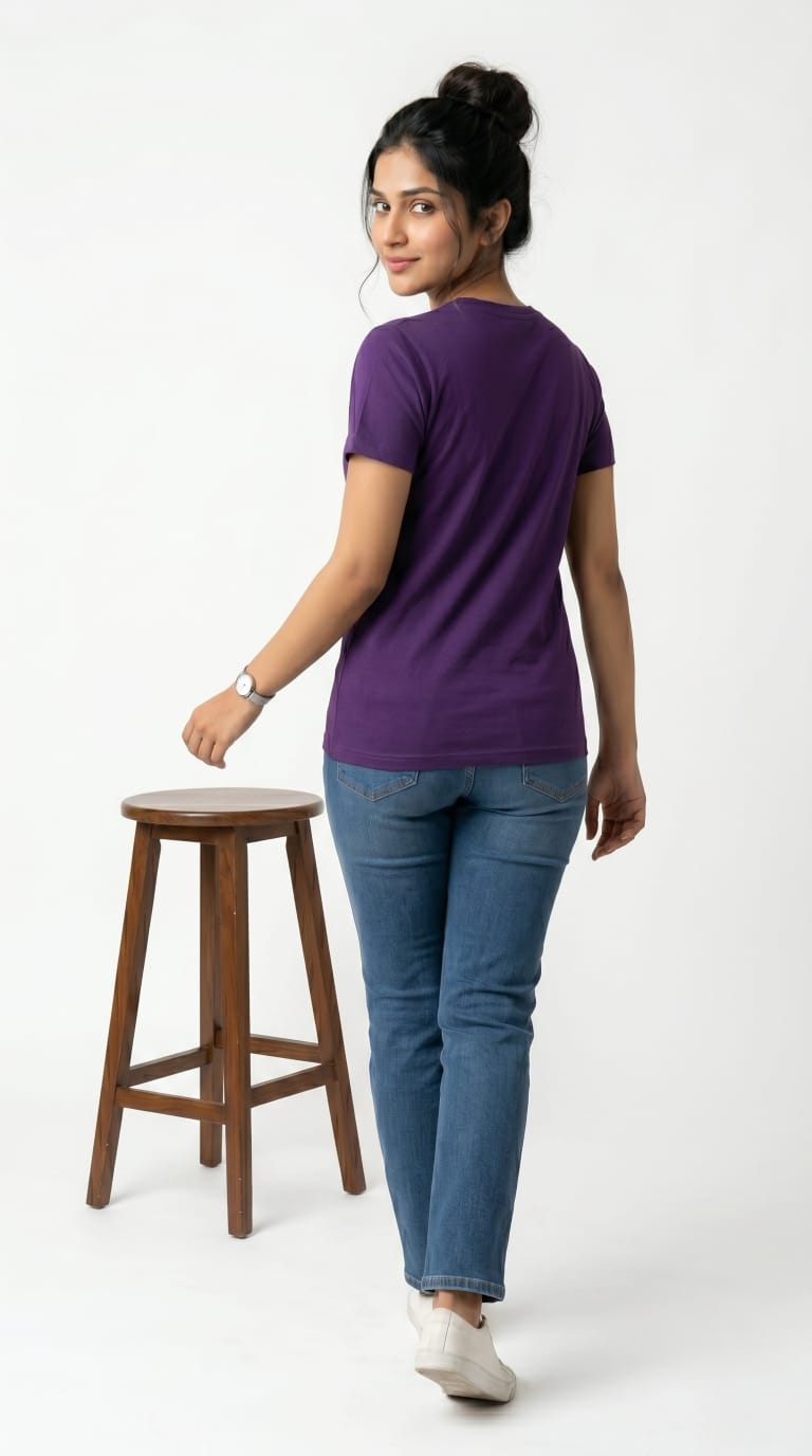 Essential Solid T-Shirt – Regular Fit | Purple-6