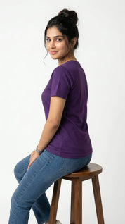 Essential Solid T-Shirt – Regular Fit | Purple