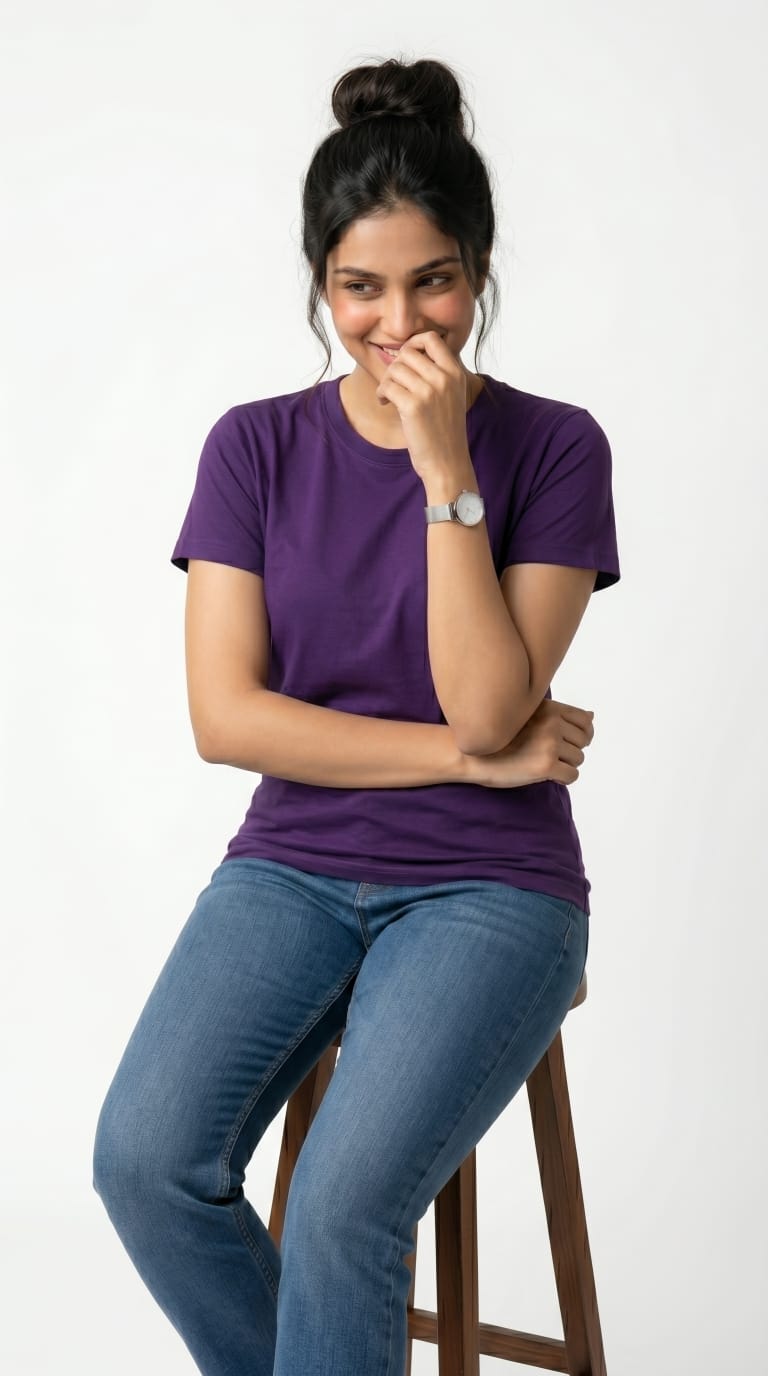 Essential Solid T-Shirt – Regular Fit | Purple-10