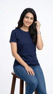 Essential Solid T-Shirt – Regular Fit | Navy Blue