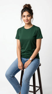 Core Essential T-Shirt – Slim Fit | Forest Green