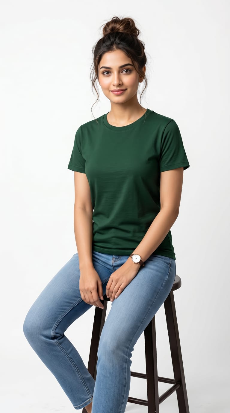 Core Essential T-Shirt – Slim Fit | Forest Green