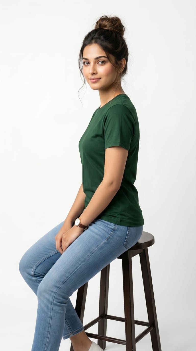 Core Essential T-Shirt – Slim Fit | Forest Green-3