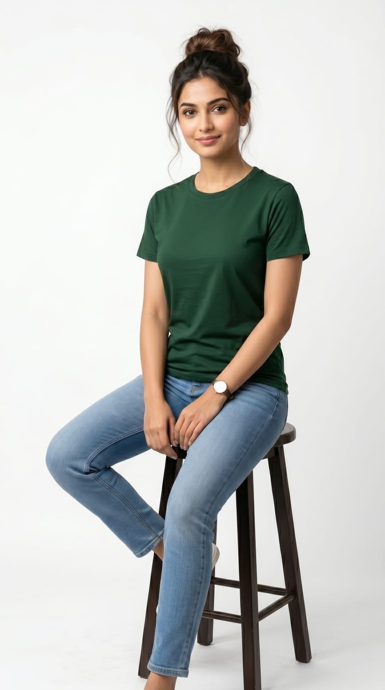 Core Essential T-Shirt – Slim Fit | Forest Green-7